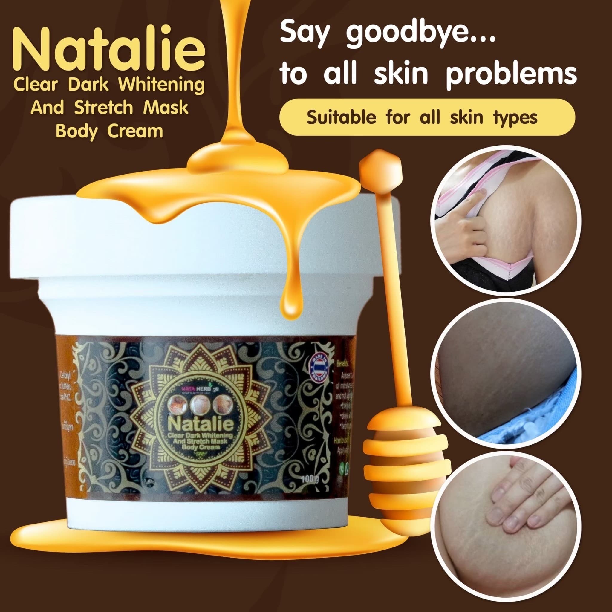 Natalie Clear dark whitening and stretch mask cream - ภาพที่ 7